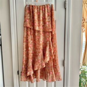 Free People Floral Maxi Skirt